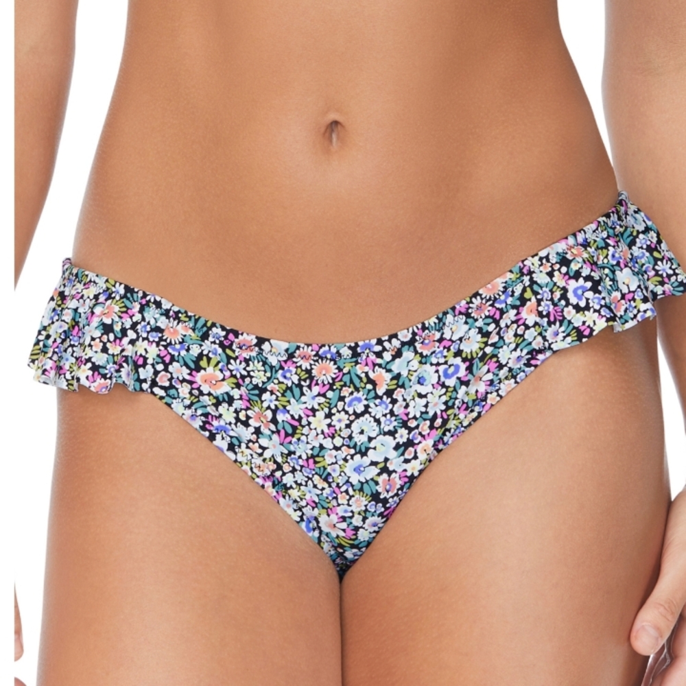 Raisins Black Floral Bikini Bottom